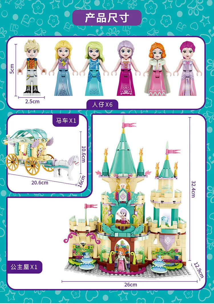 Cinderella Castle Building Blocks |903PCS- FC3510 6