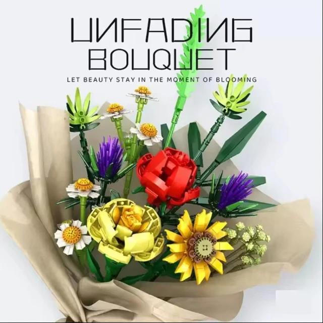 Brick Flower Bouquet Building Kit-6 Boxes-PZ65500 4