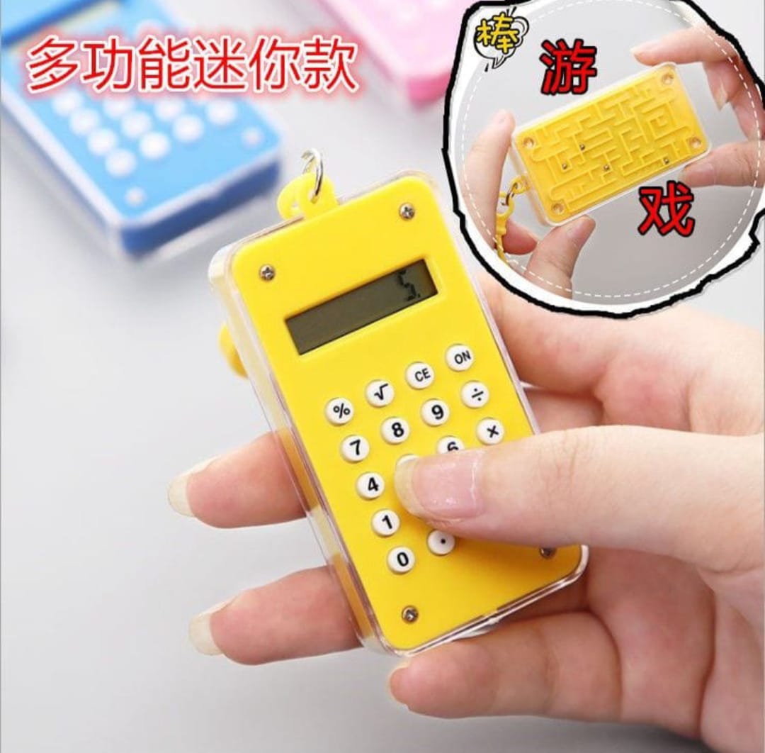 Calculator Key Chain with Maze Game- Mixed Color 16