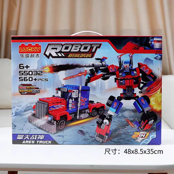 Robot Building Block Toy Set 2In1 Transforming Robot Car Building Brick 4