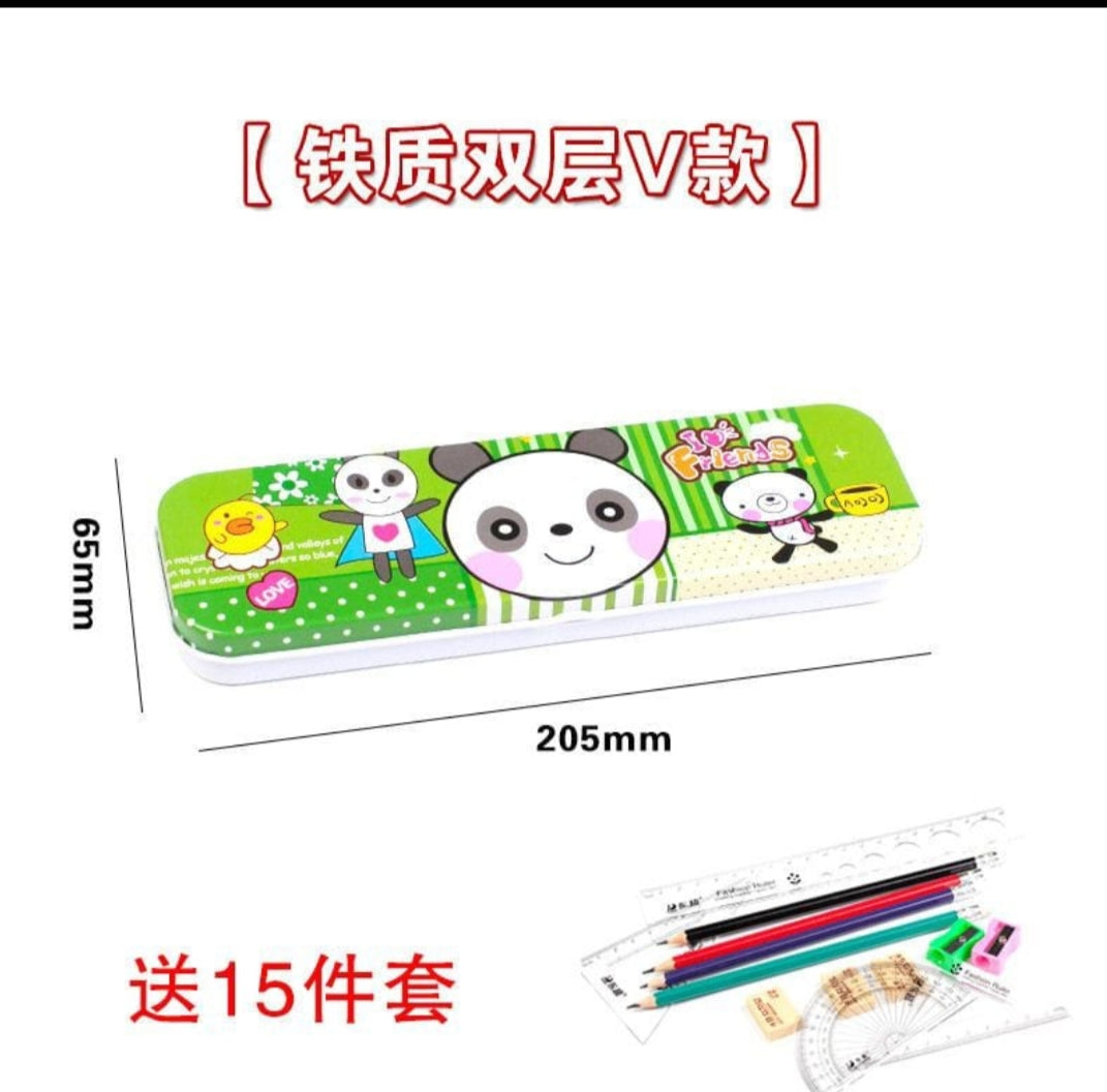 Steel Pencil Box- Mixed Design 20