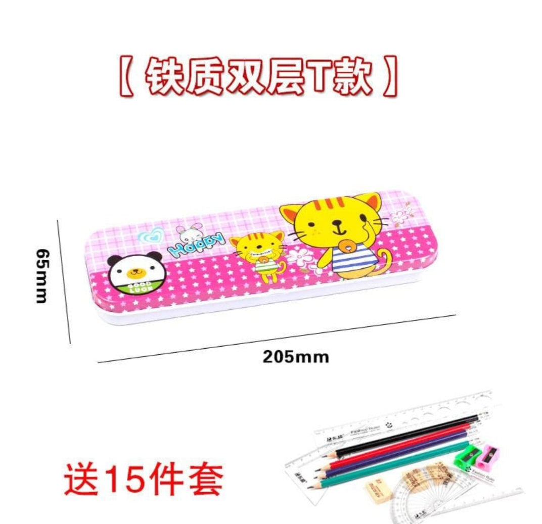 Steel Pencil Box- Mixed Design 22