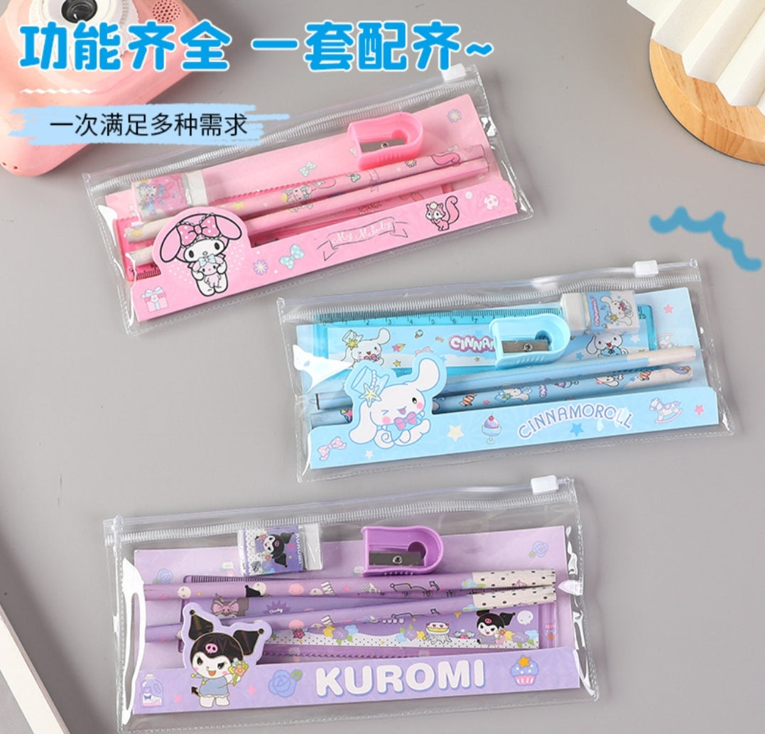 Pencil Pouch with Pencil, Eraser, Sharpener, Ruler 7