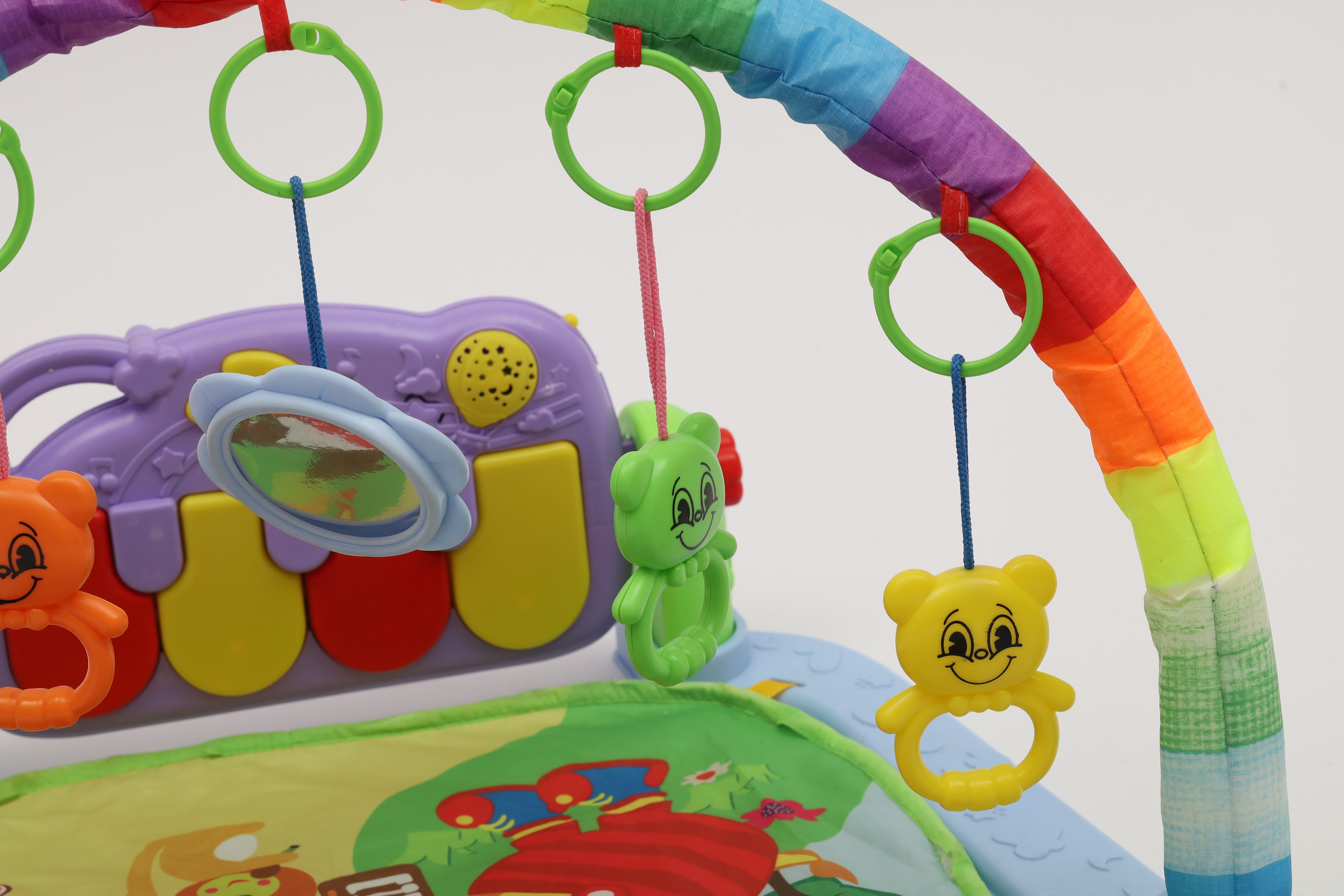 Evergreen Baby Tummy Time Activity Play Mat with Interactive Music Keyboard 17