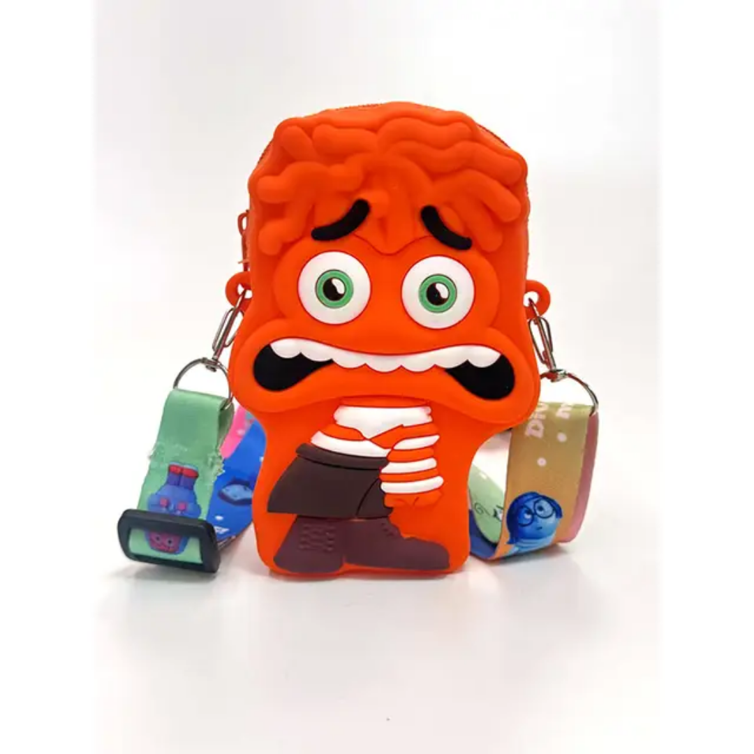 Branded Silicone Bags – Cute Cartoon Shoulder Bags for Kids (Mixed Designs + Strap)- 49312 7