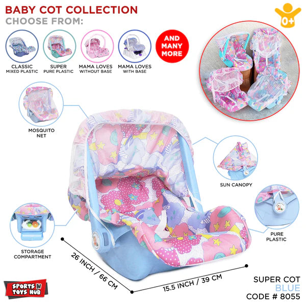 Mama Love Baby Super Carry Cot (pure) with Net 4
