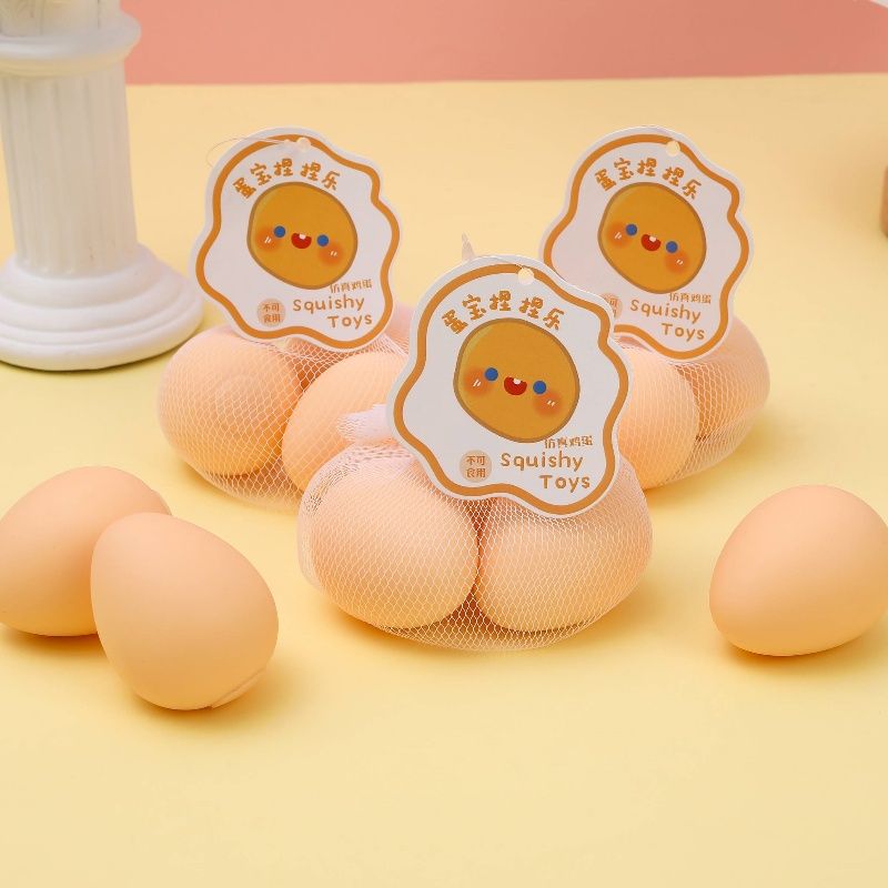 Real Egg Squishy Toy 3Pcs/net 16 net bags/Box TK2164 5