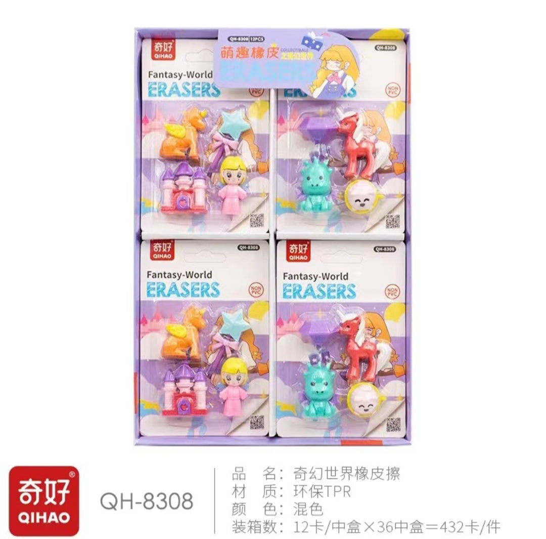 Character Eraser- 4 pcs Blister Pack- 12 Pcs/box 4