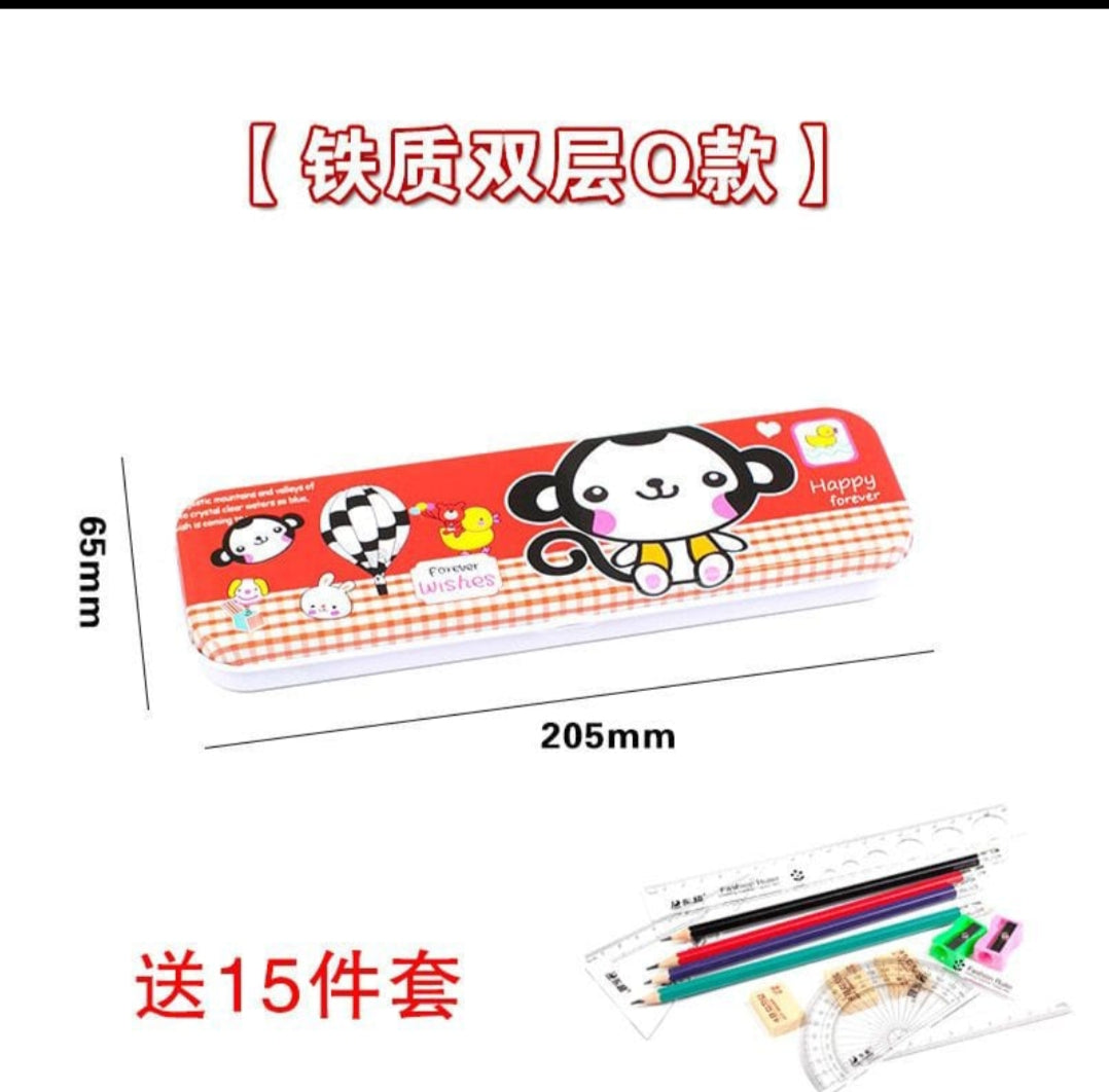 Steel Pencil Box- Mixed Design 25