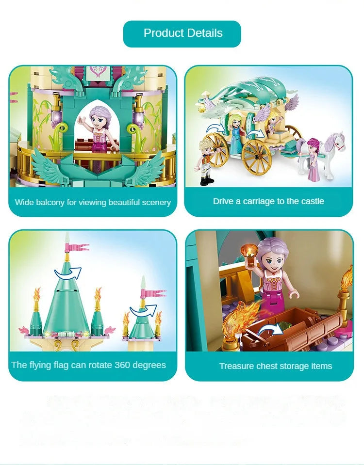 Cinderella Castle Building Blocks |903PCS- FC3510 7