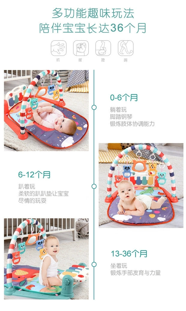 Evergreen Baby Tummy Time Activity Play Mat with Interactive Music Keyboard 9