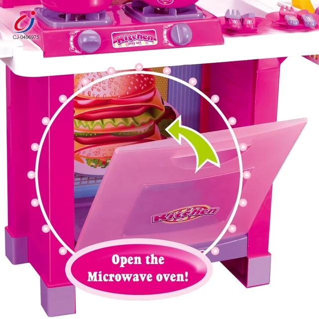 Kitchen Set with Light, Sound, Utensils & Play Food- 008-53 6