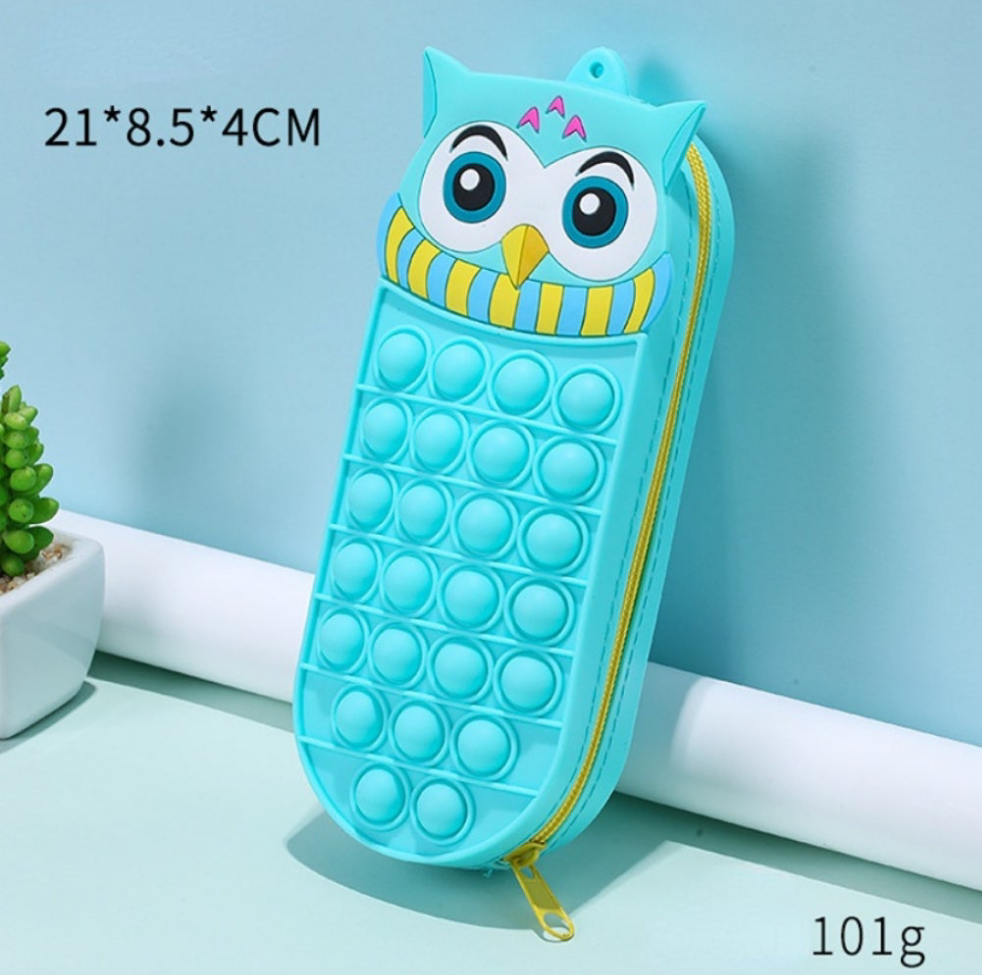 Silicone Pop-It Pencil Box- 21x8x4cm- Mixed Design & Color-109242 10