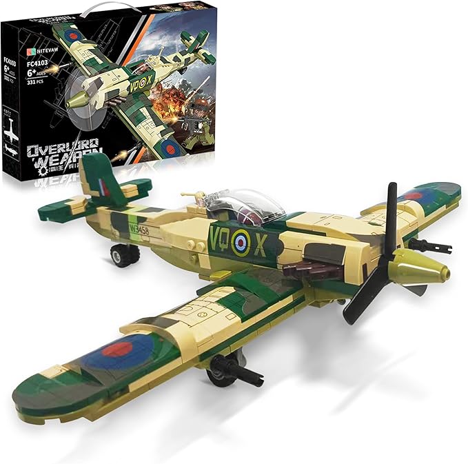 Fighter Plane Spitfire Building Blocks Kit |331pcs- FC4103