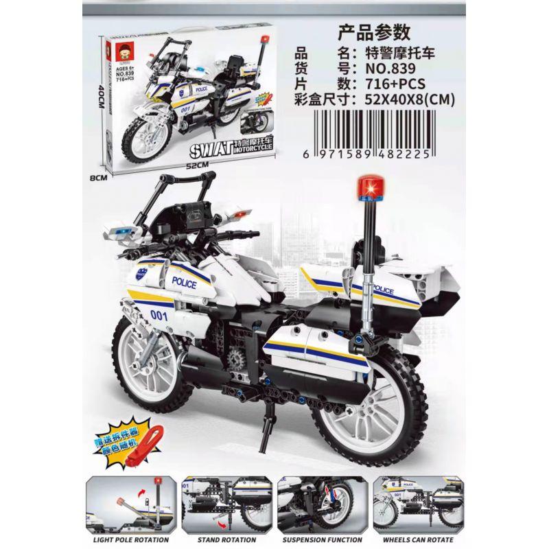 SWAT Motorcycle Model Building Blocks | 720pcs- RB839 4