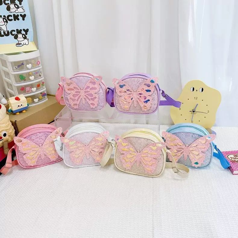 Butterfly Heart Cross Body Bag Mixed Color 21*6*7cm- 119582 3