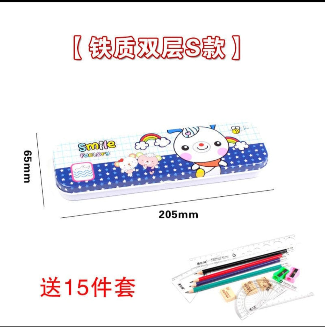 Steel Pencil Box- Mixed Design 23