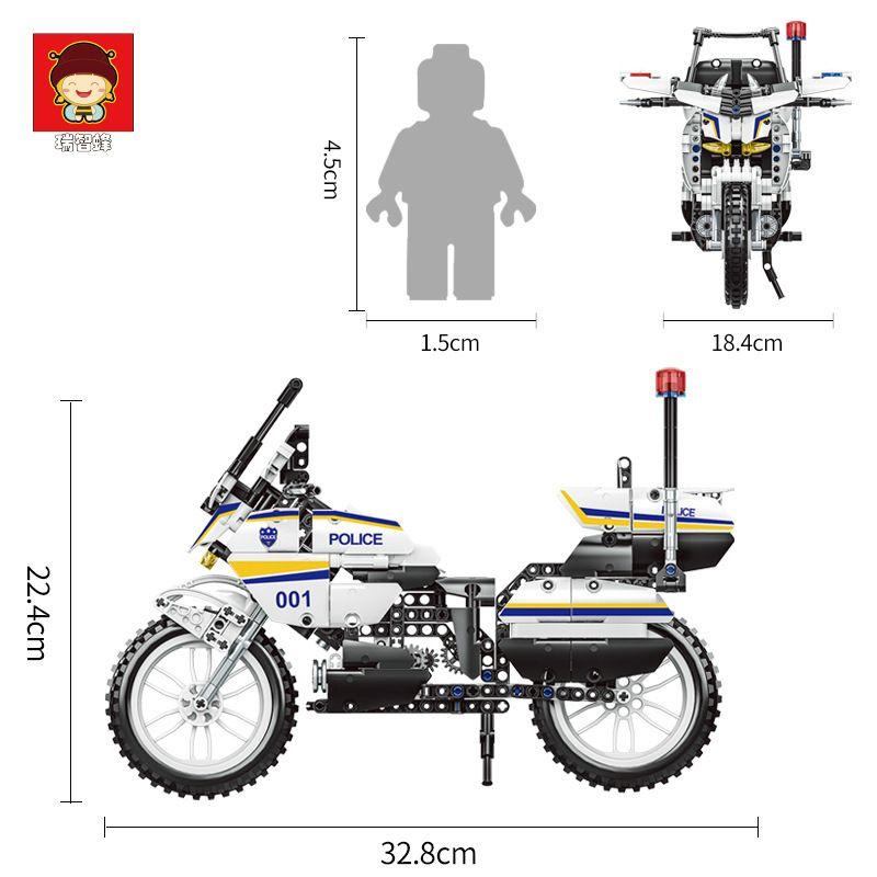 SWAT Motorcycle Model Building Blocks | 720pcs- RB839 7