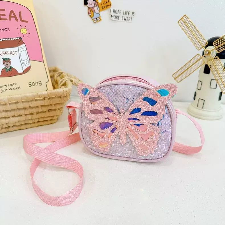 Butterfly Heart Cross Body Bag Mixed Color 21*6*7cm- 119582