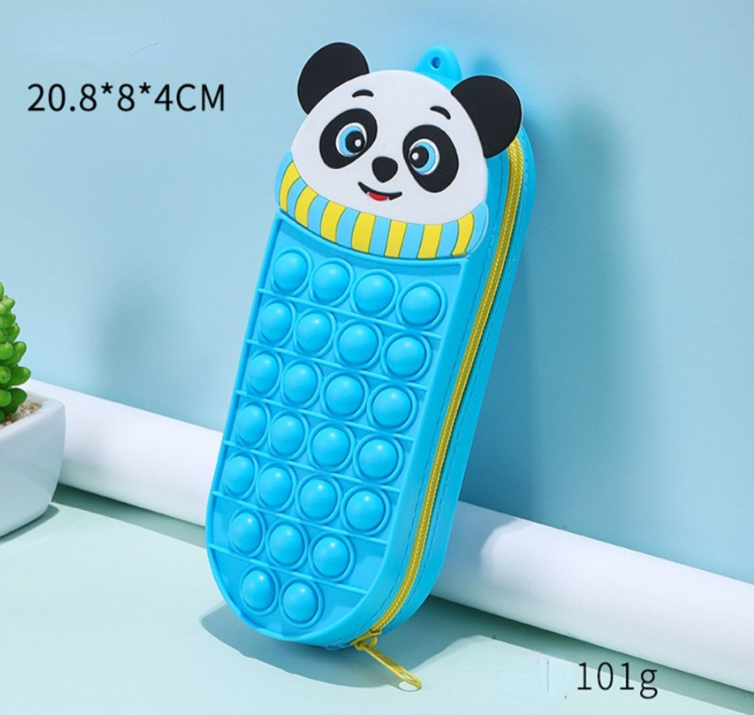 Silicone Pop-It Pencil Box- 21x8x4cm- Mixed Design & Color-109242 4
