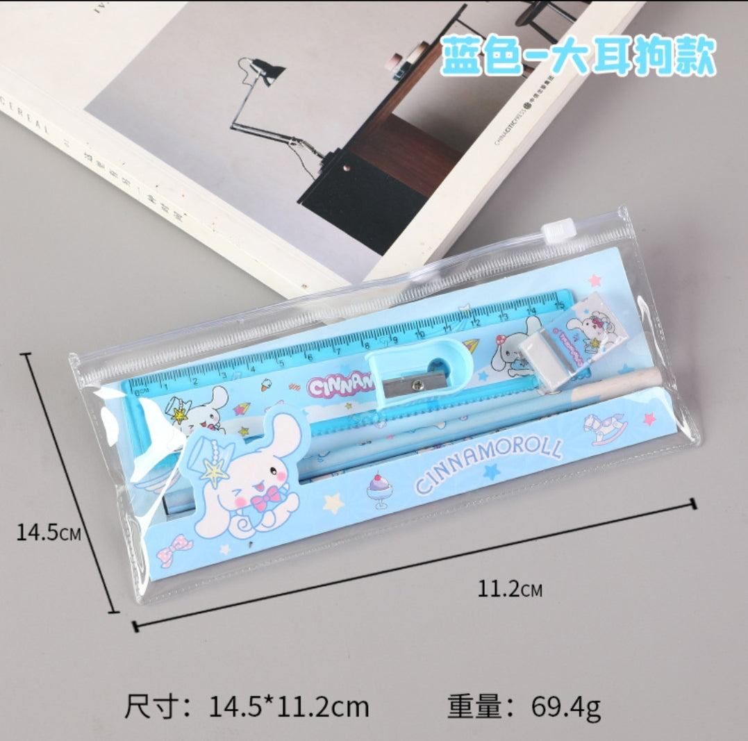 Pencil Pouch with Pencil, Eraser, Sharpener, Ruler 2