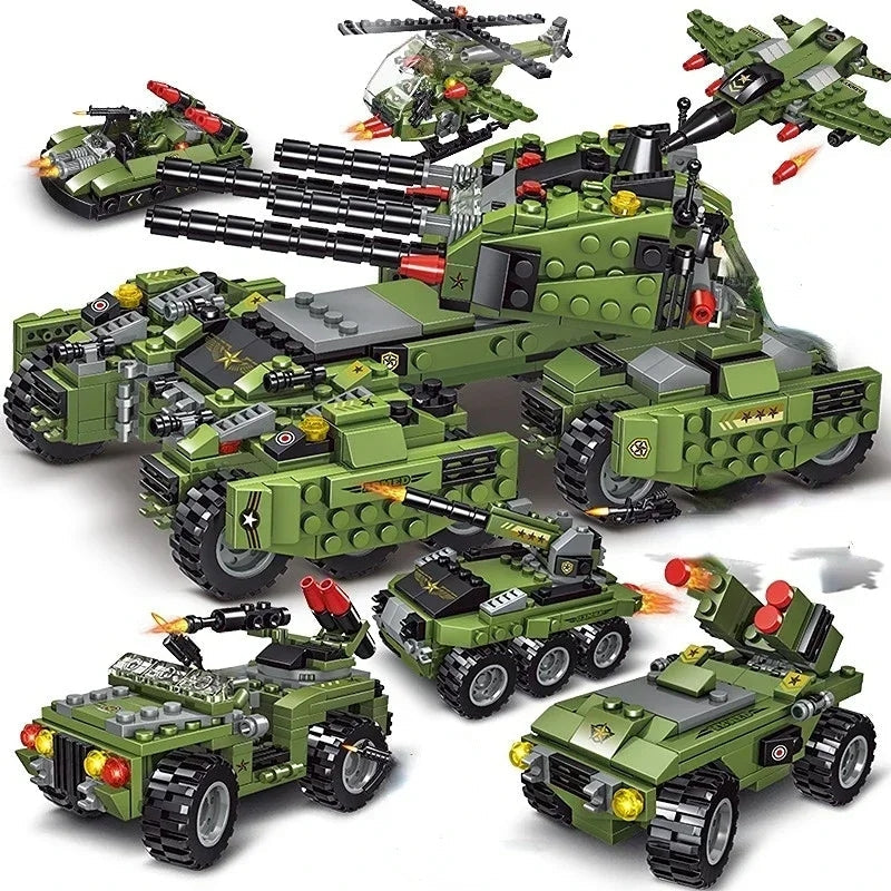 Tanks Armored Forces 6in1 Building Blocks | 982PCS- LXA436 6