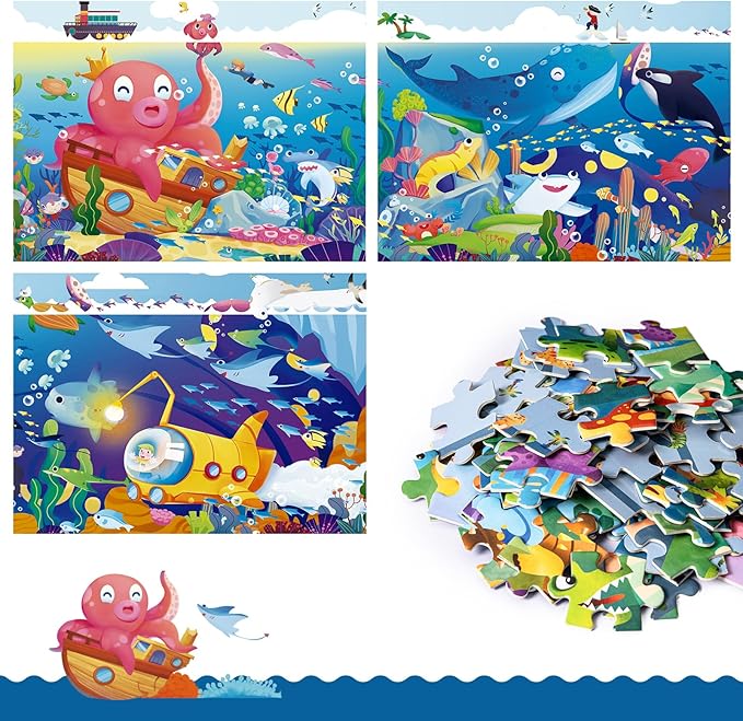 Jigsaw Puzzle 3 in 1 Floor Puzzle for Preschool Learning 9
