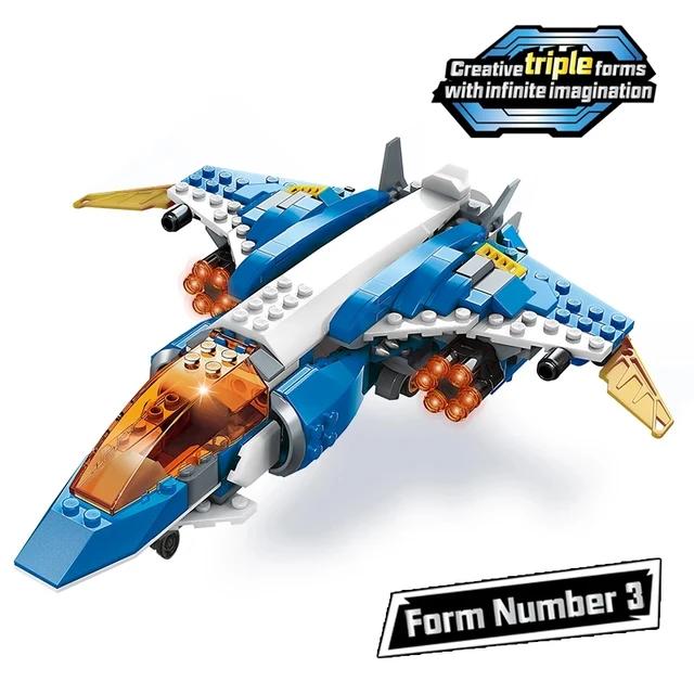 Qman Helicopter 3in1 Building Blocks Set |604pcs- 42103 2