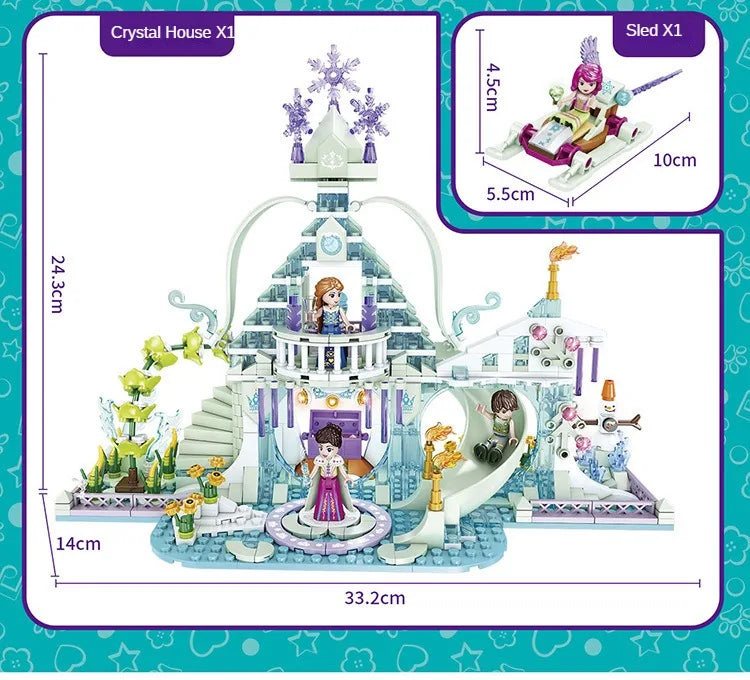 Frozen Elsa Castle Crystal House Building Blocks | 724pcs- FC3509 6