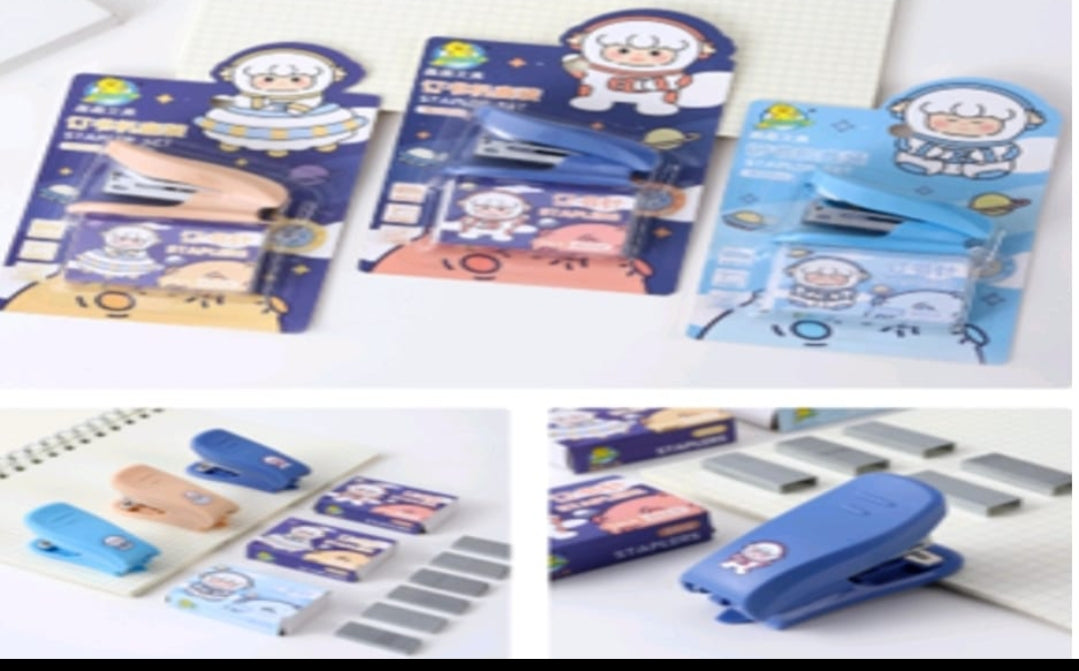 Stapler with Pins Blister Pack- Mixed Color 6