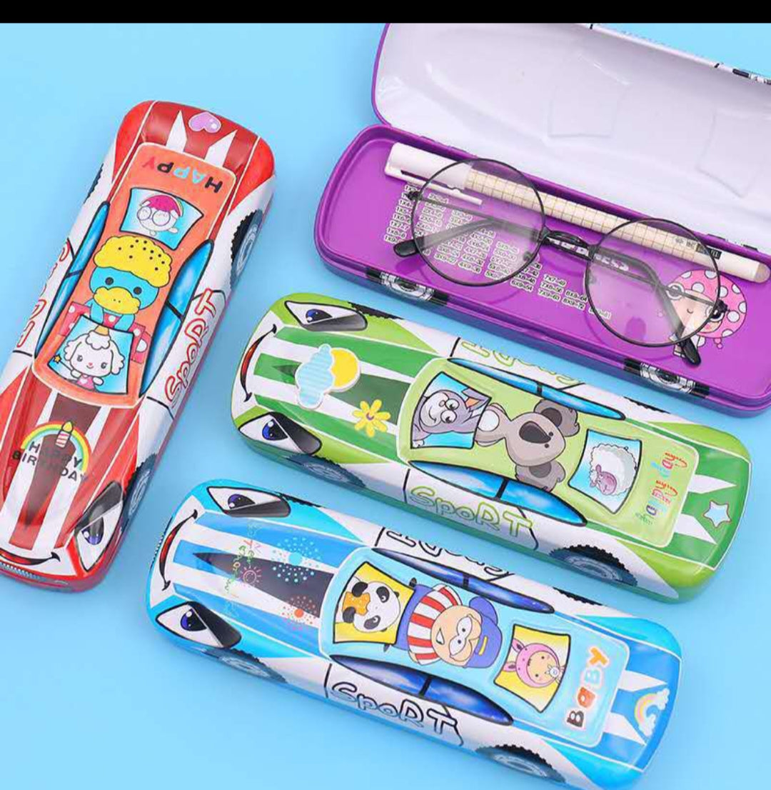 Steel Pencil Box- Mixed Design 2