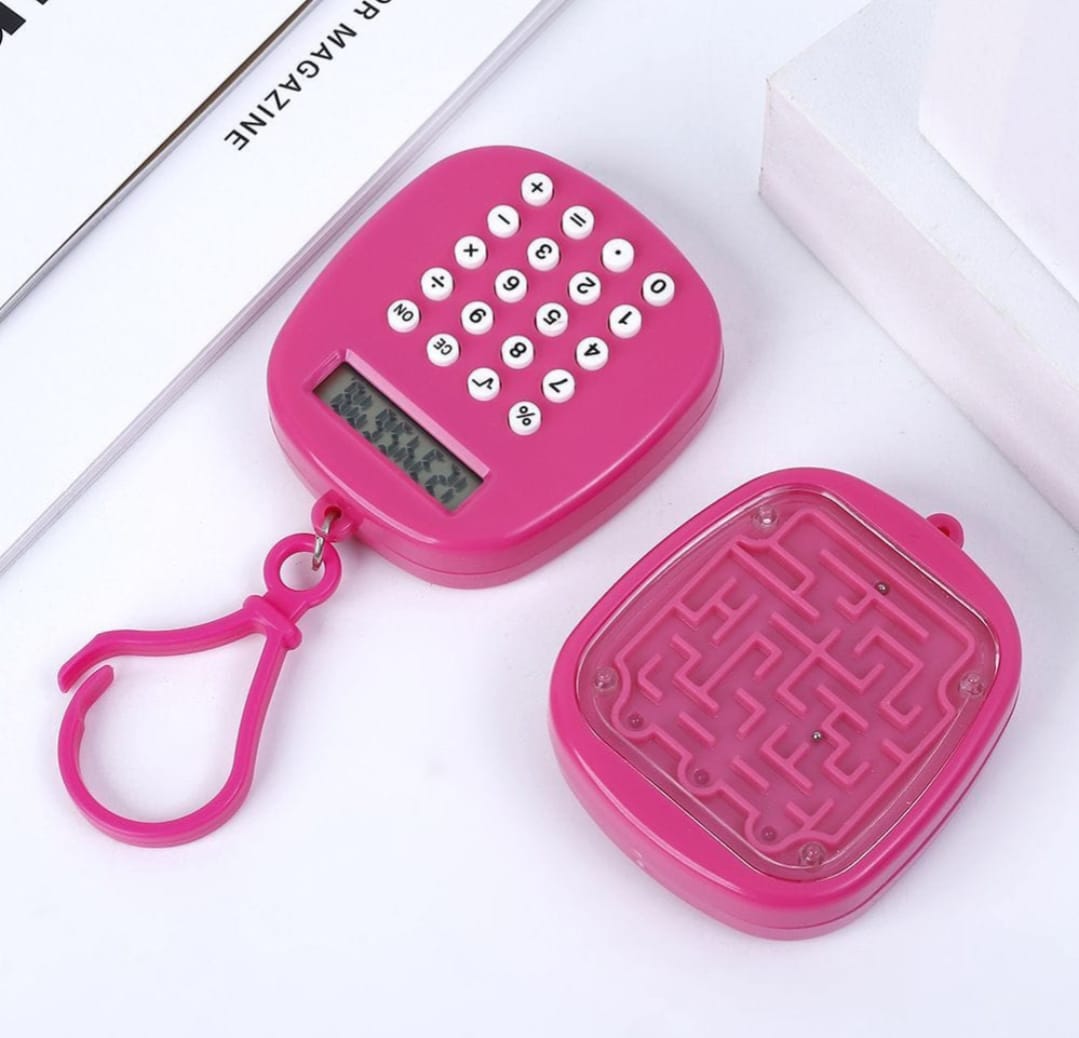 Calculator Key Chain with Maze Game- Mixed Color