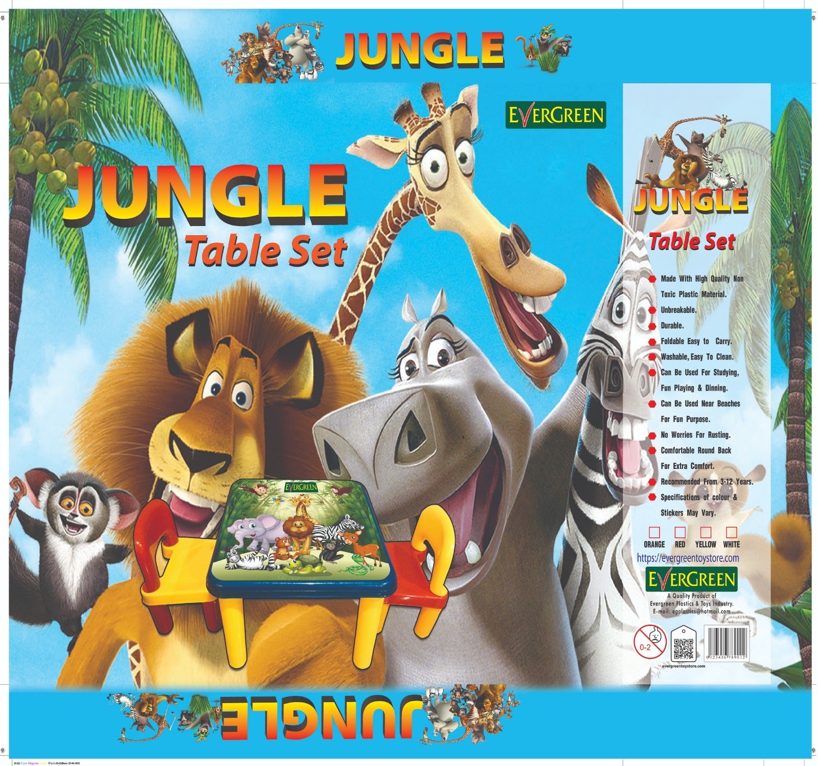 Evergreen Jumbo Table Set 8