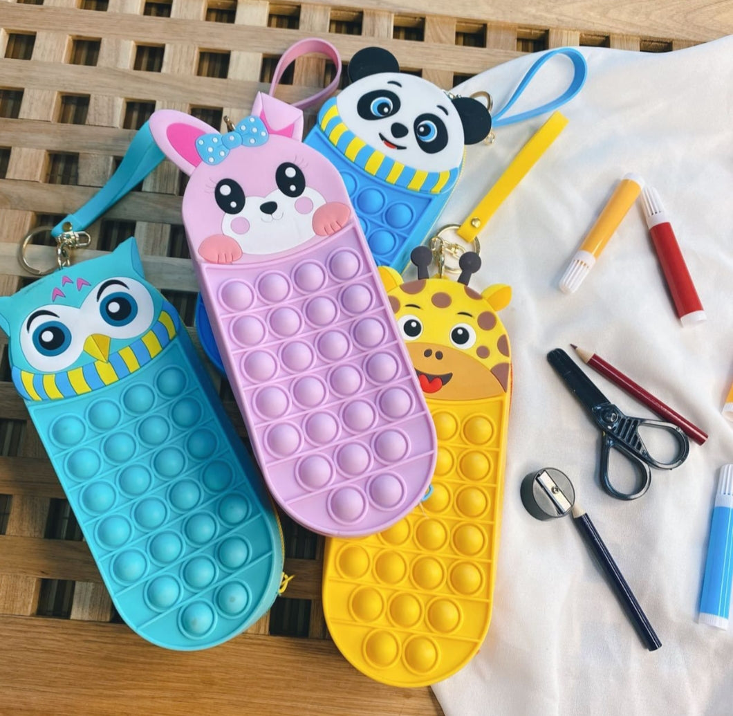 Silicone Pop-It Pencil Box- 21x8x4cm- Mixed Design & Color-109242 8