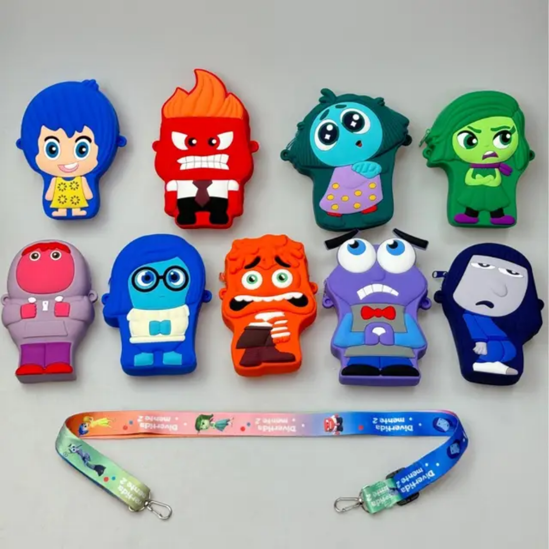 Branded Silicone Bags – Cute Cartoon Shoulder Bags for Kids (Mixed Designs + Strap)- 49312