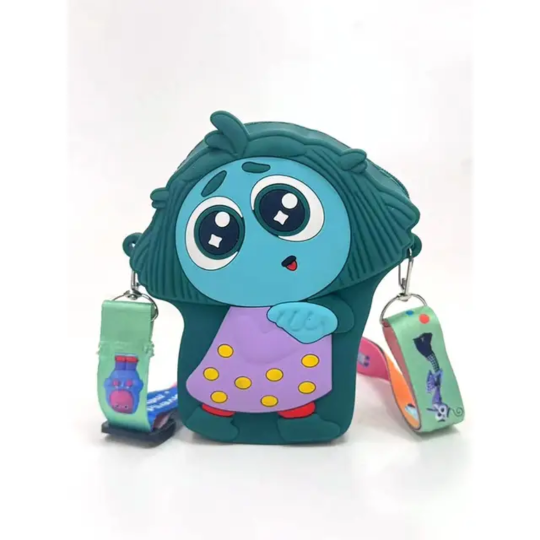 Branded Silicone Bags – Cute Cartoon Shoulder Bags for Kids (Mixed Designs + Strap)- 49312 4