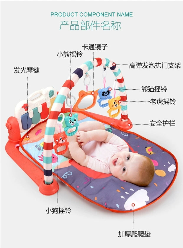 Evergreen Baby Tummy Time Activity Play Mat with Interactive Music Keyboard 3