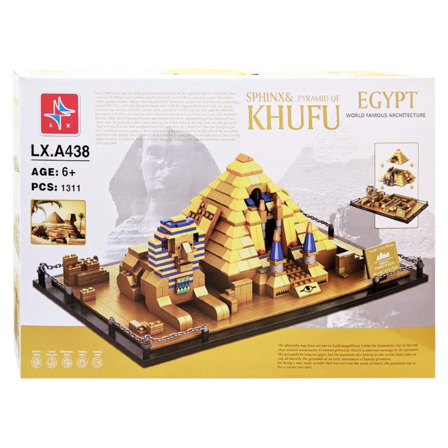 Sphinx& Pyramid of Khufu Building Blocks Architecture of Egypt | 1311PCS- LXA438 3