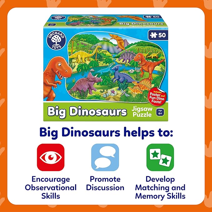 50 Pieces Big Dinosaurs Jigsaw Puzzle-88151 4