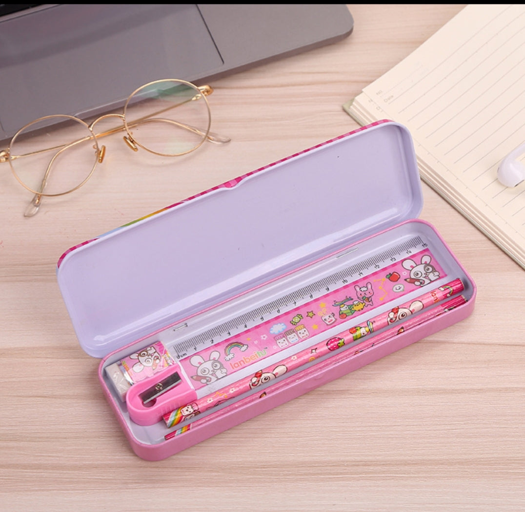 Metal Pencil Box with Stationery 5