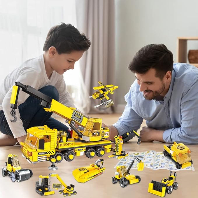 Construction Crane Vehicle 16 in 1 Creative STEM Building Blocks | 482PCS- RB22006