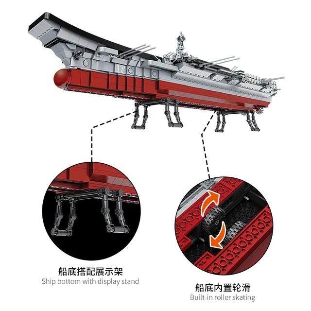 Navy Aircraft Carrier Ship 2 in 1 Model Building Blocks | 2002pcs -FC6103 9