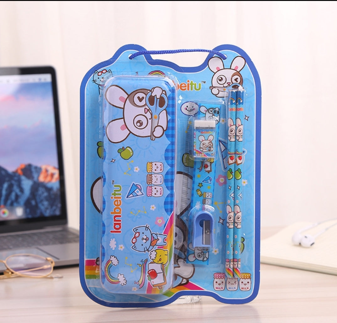 Metal Pencil Box with Stationery 4