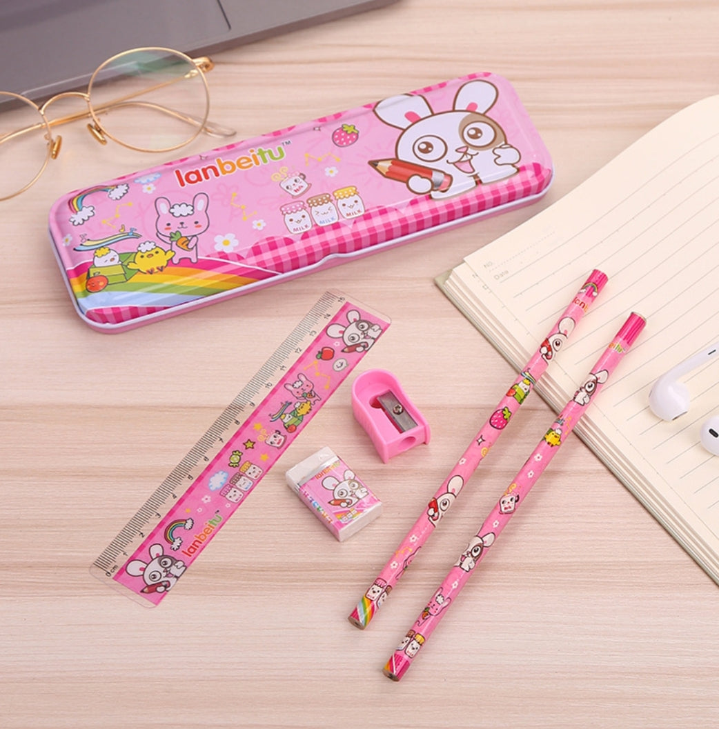 Metal Pencil Box with Stationery 6