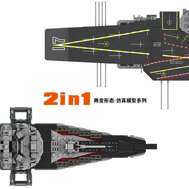 Navy Aircraft Carrier Ship 2 in 1 Model Building Blocks | 2002pcs -FC6103 5