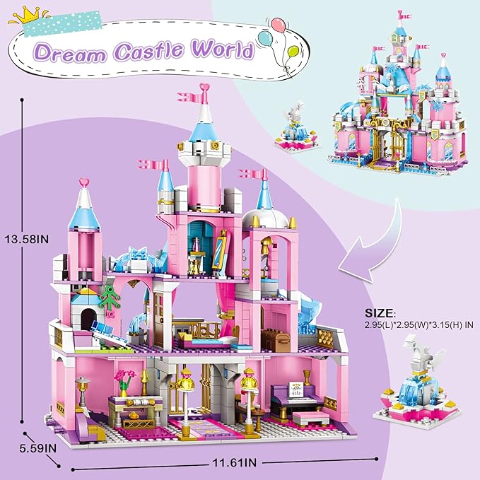 Swan Lake Castle Building Blocks Set | 883PCS- LXA451
