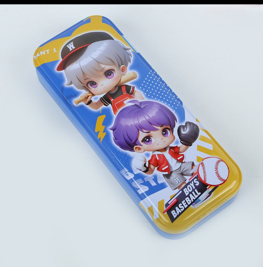 Steel Pencil Box- Mixed Design 14