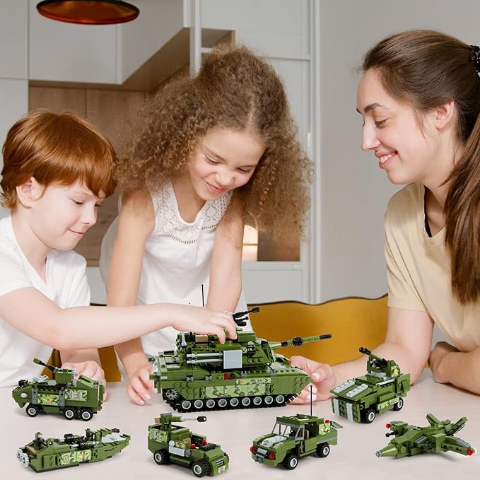Military 6in1 Tank & Armored Vehicles Building Blocks Set for Boys | 791PCS- LXA462 7