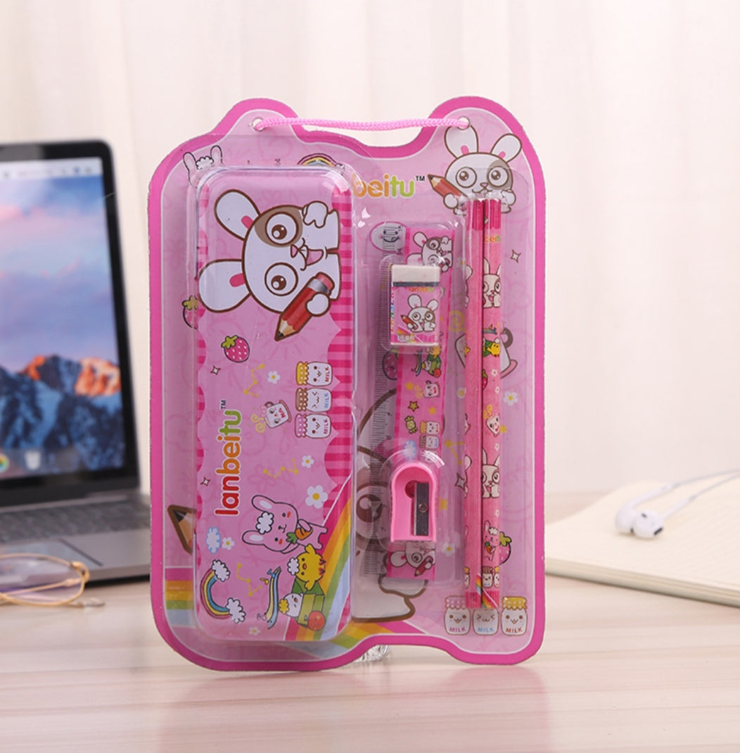 Metal Pencil Box with Stationery
