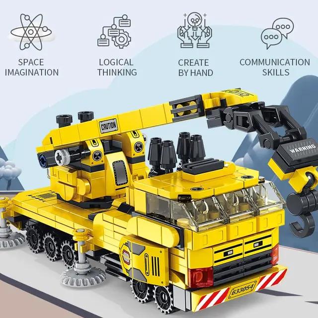 Construction Crane Vehicle 16 in 1 Creative STEM Building Blocks | 482PCS- RB22006 6